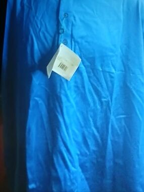 Bobby Jones Bright Blue Men's Polo with Button Placket